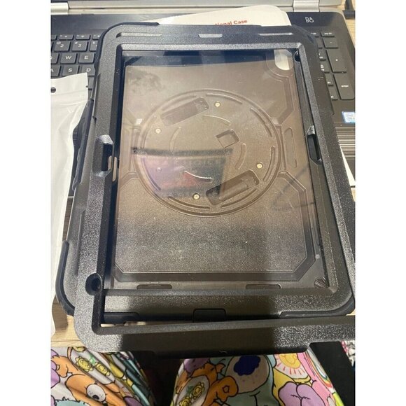 New Ipad Tablet Rugged Black Case Screen Protector 3 Layer 10.2 Inch - Picture 2 of 4